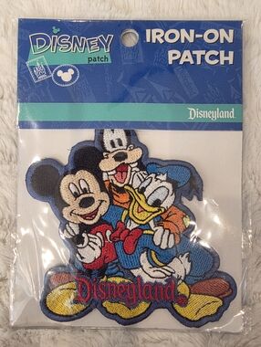 DISNEY PATCH IRON-ON PATCH DISNEYLAND MICKEY DONALD GOOFY
